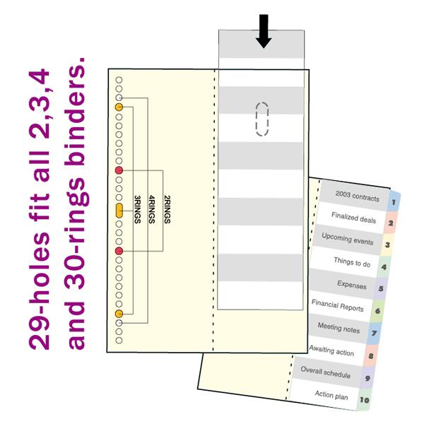 View Pocket Index - 12 Dividers